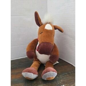 Vintage 1993 Manhattan Toy Co. Plush Floppy Horse Brown Bandana with Tag